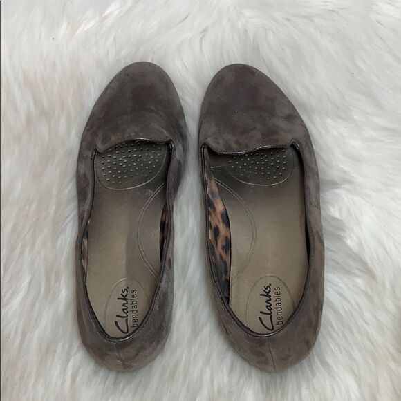 Clarks Bendables Suede Flats Sz 8.5 - Picture 3 of 6